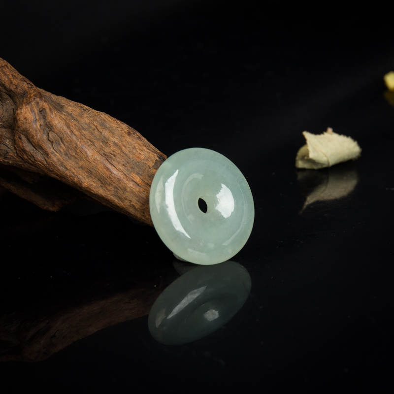 晴水翡翠平安扣吊坠-红掌柜