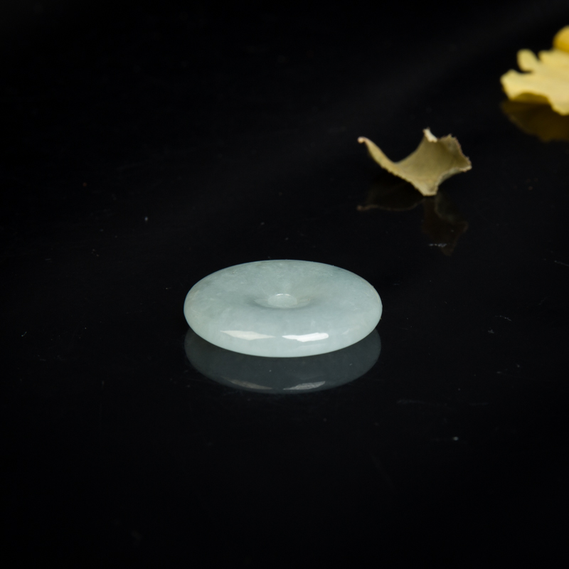 糯冰种晴水翡翠平安扣-红掌柜