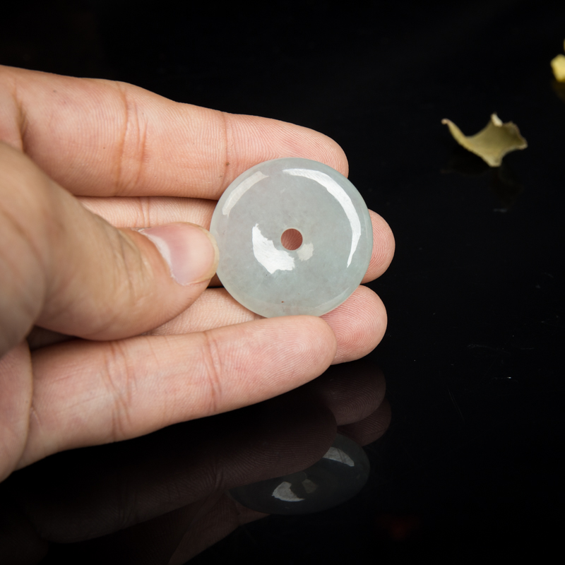 糯冰种翡翠平安扣-红掌柜