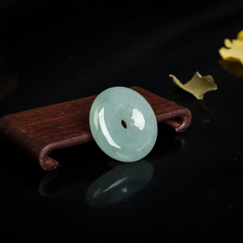 晴水翡翠平安扣吊坠-红掌柜