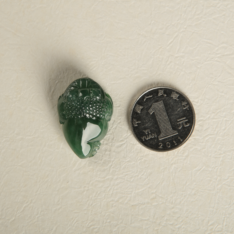 糯种翡翠招财进宝吊坠-红掌柜