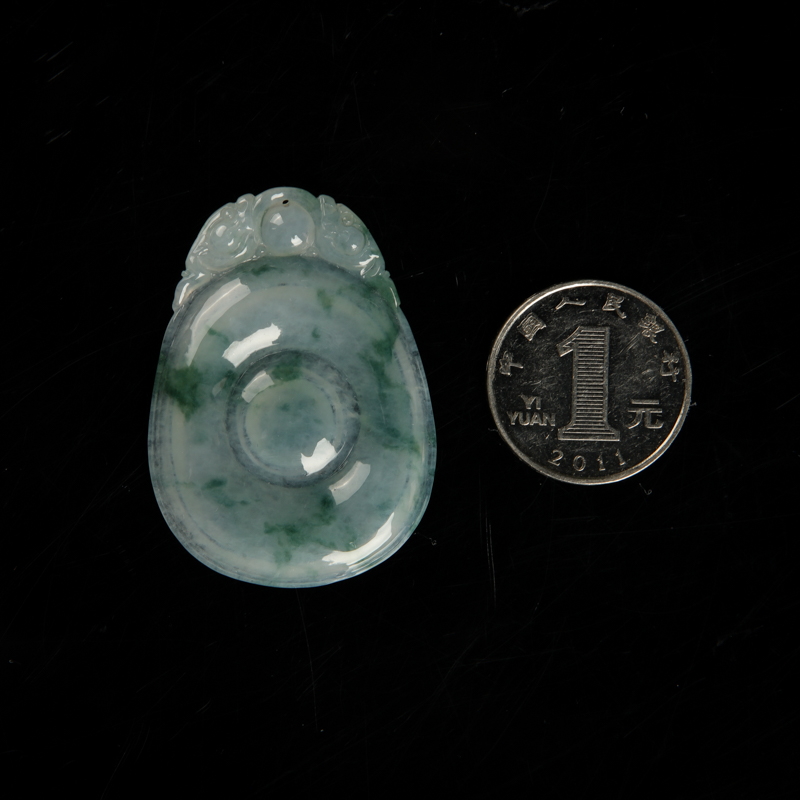 糯种飘花翡翠吊坠-红掌柜