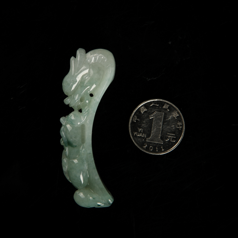 糯种翡翠望子成龙吊坠-红掌柜