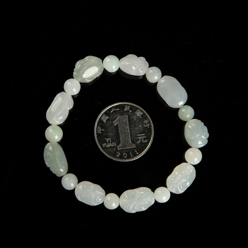 糯种翡翠罗汉手串-红掌柜