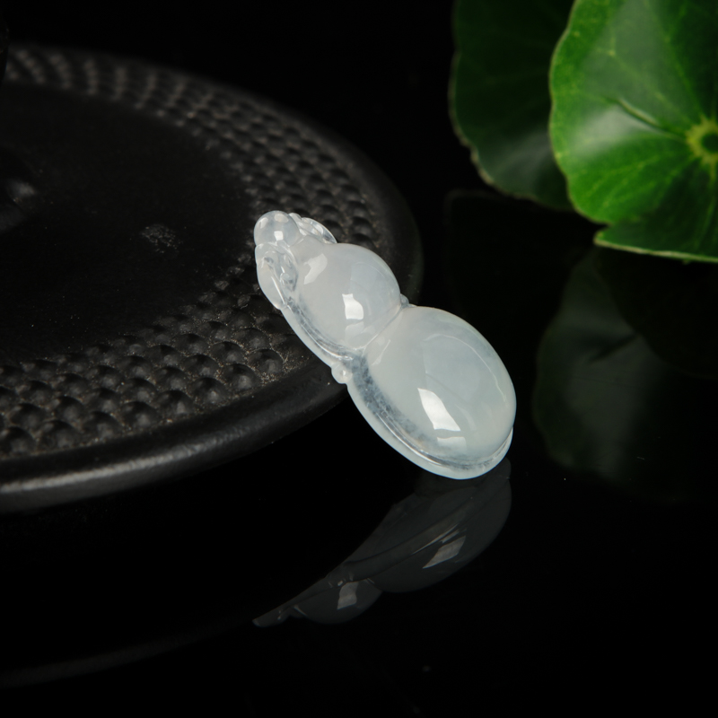 天然糯冰种翡翠福禄吊坠-红掌柜