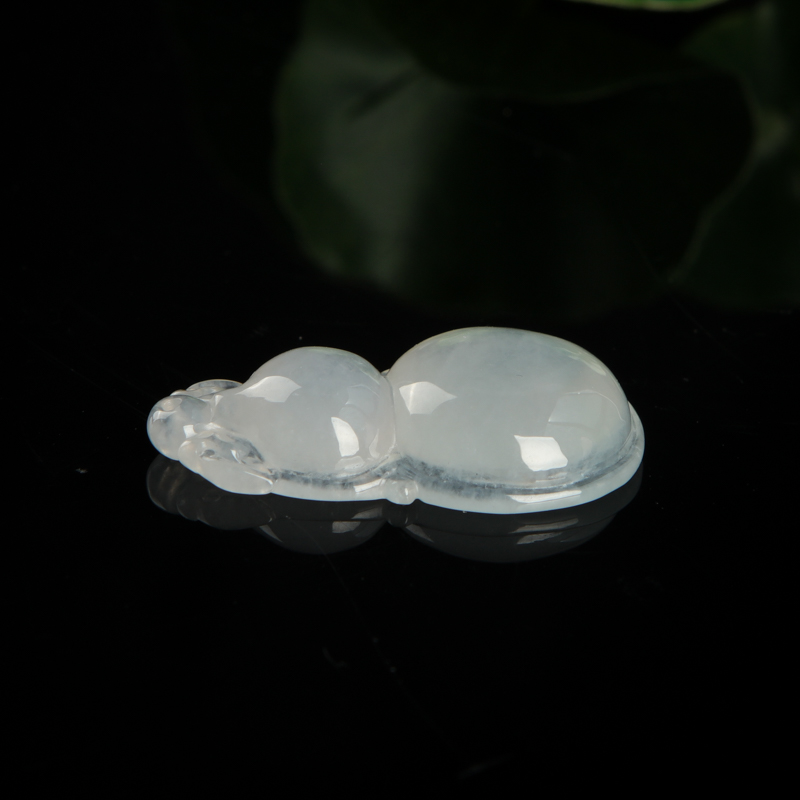 糯冰种翡翠福禄吊坠-红掌柜