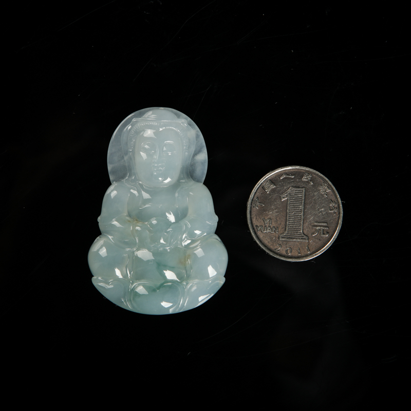 糯冰种翡翠观音-红掌柜