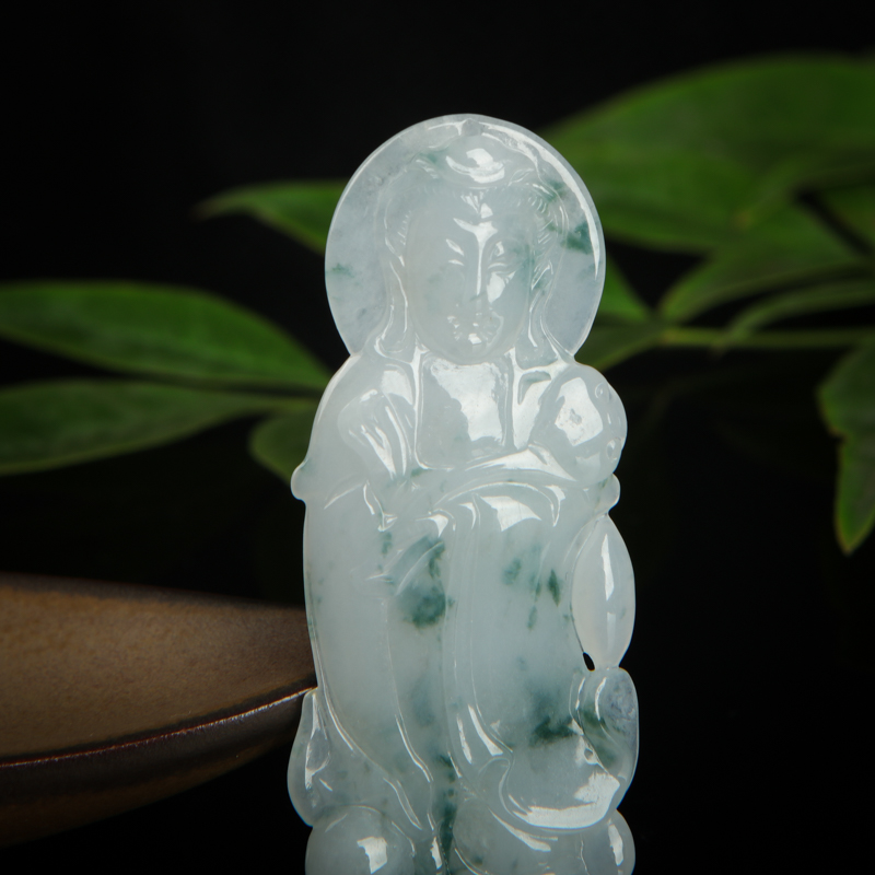 糯种飘花翡翠观音-红掌柜