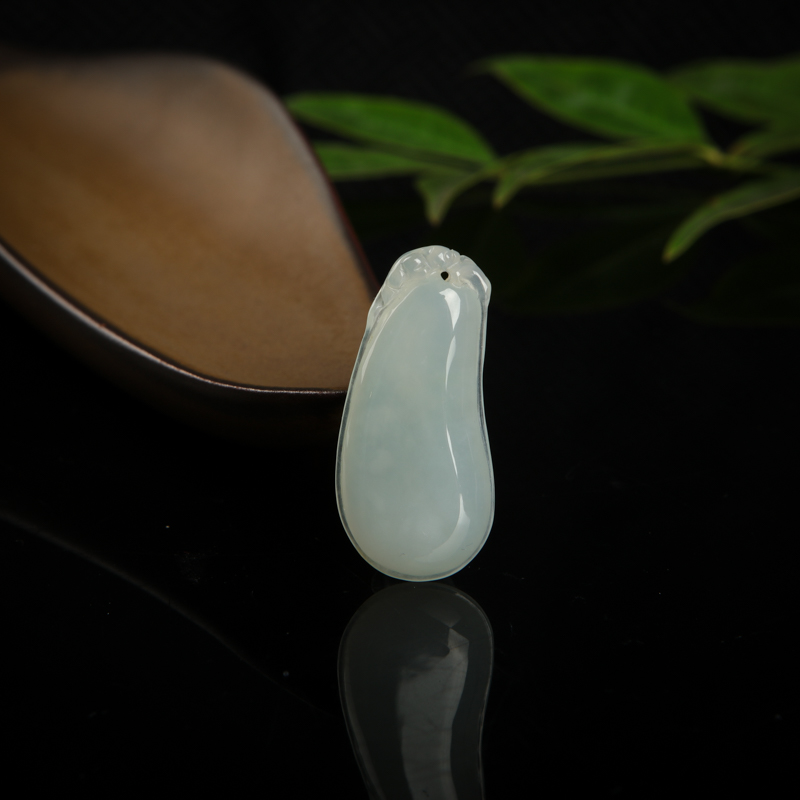 糯种翡翠福瓜吊坠-红掌柜
