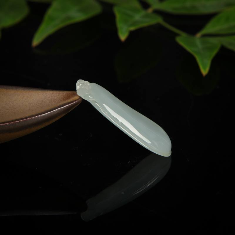 天然翡翠福瓜吊坠-红掌柜