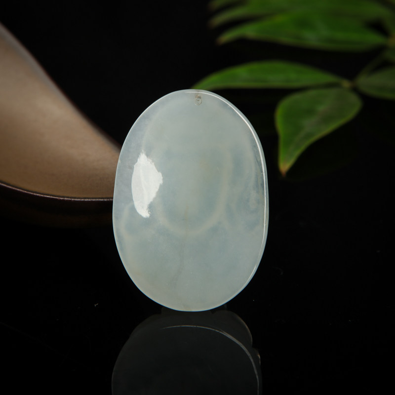 糯种翡翠吊坠-红掌柜