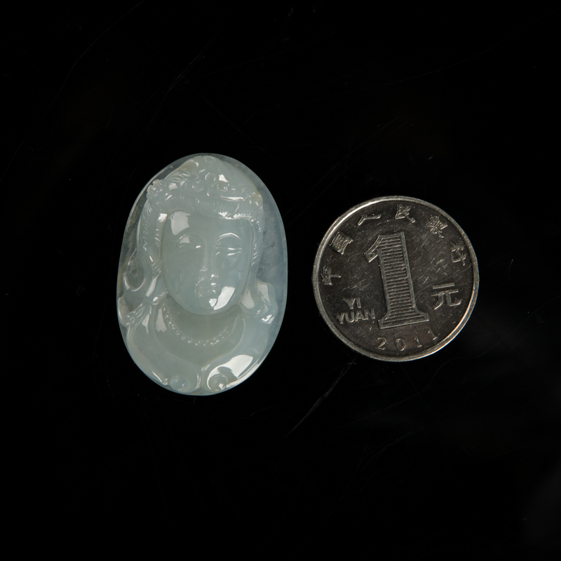 缅甸翡翠观音吊坠-红掌柜