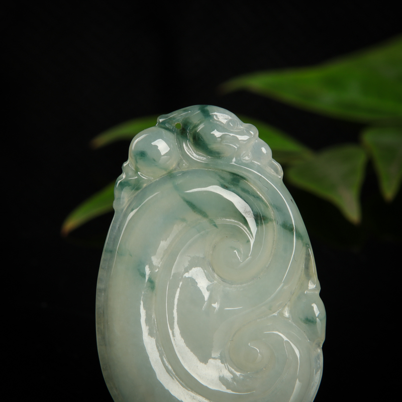 糯种飘花翡翠如意-红掌柜