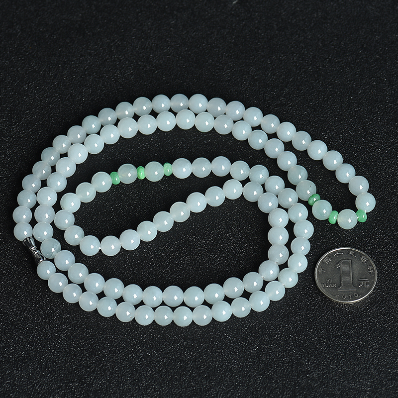 糯冰种翡翠项链-红掌柜