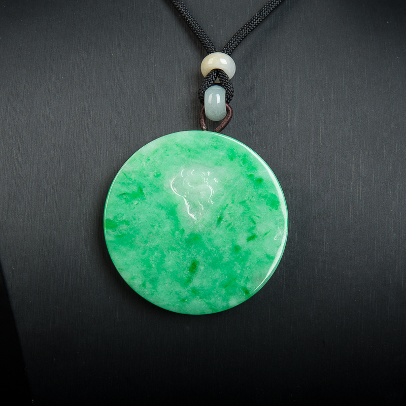 天然翡翠平安扣吊坠-红掌柜