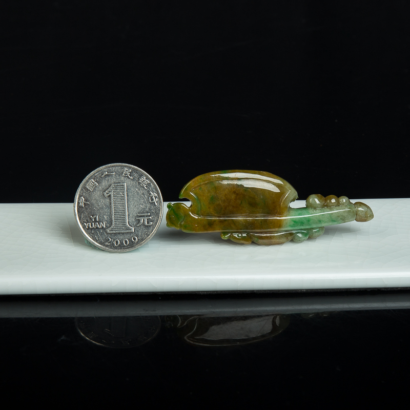 缅甸翡翠开天辟地斧吊坠-红掌柜