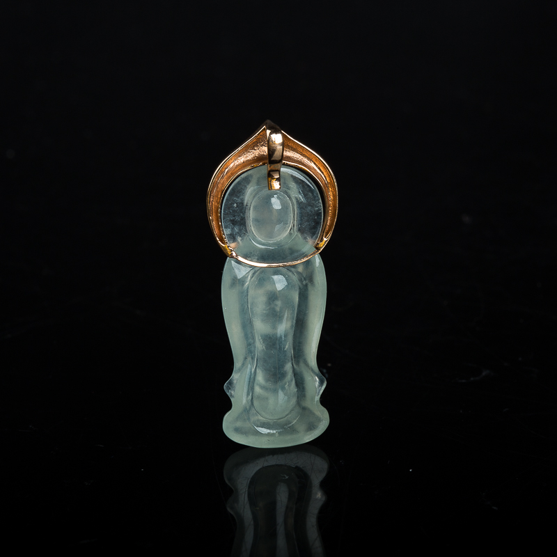 翡翠佛光普照吊坠-红掌柜