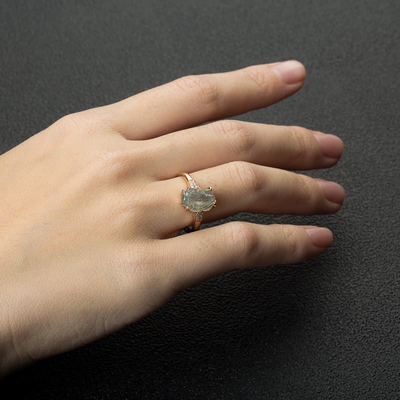 天然缅甸冰种翡翠貔貅戒指-红掌柜