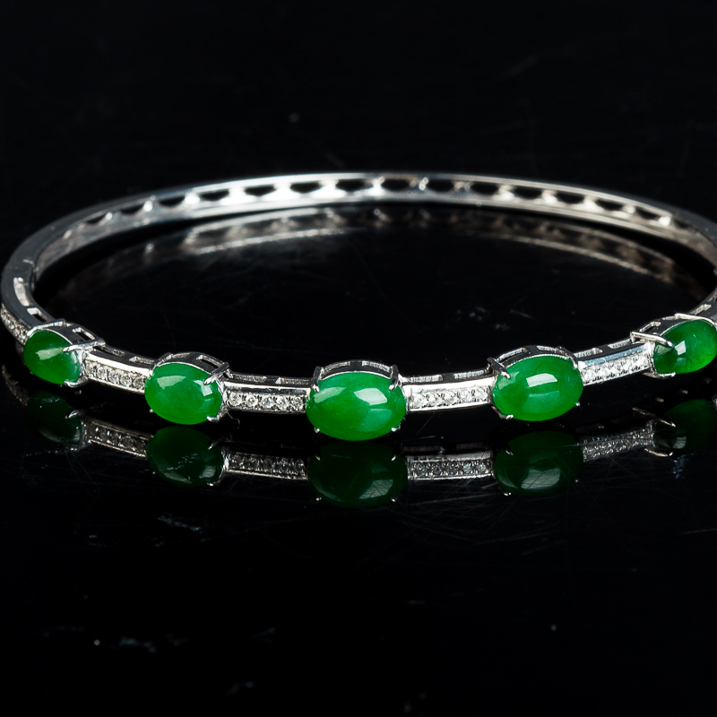 天然翡翠手镯-红掌柜