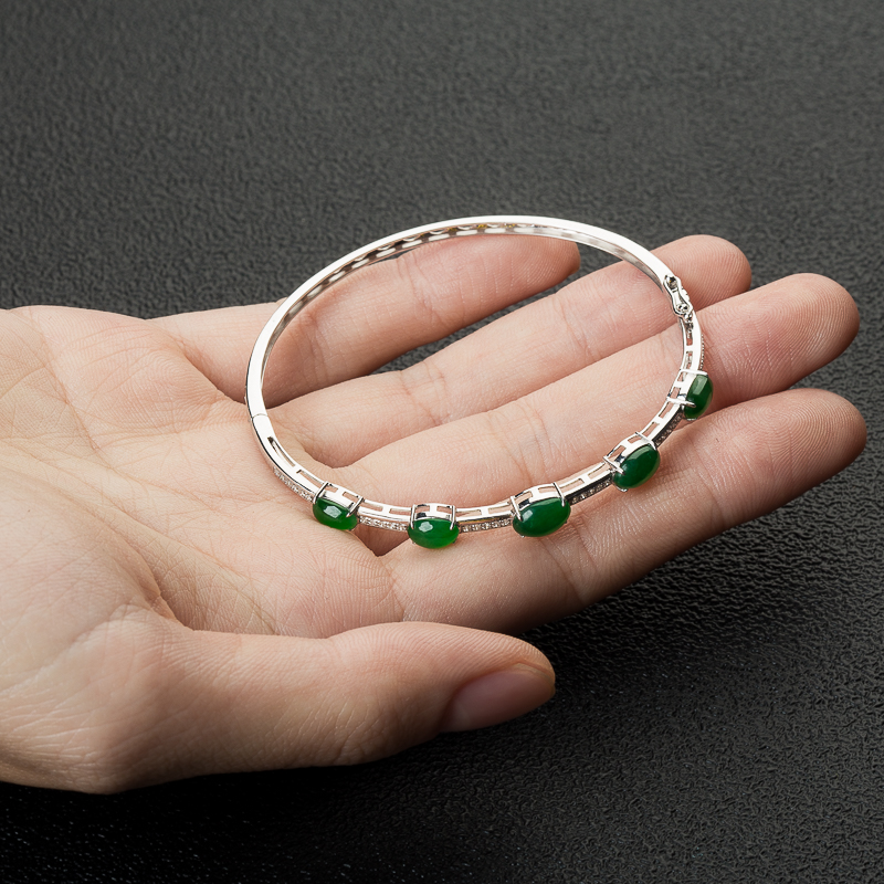 缅甸翡翠手镯-红掌柜