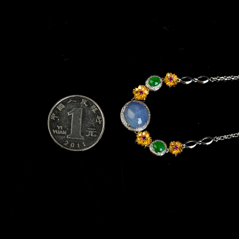 糯冰种翡翠手链-红掌柜