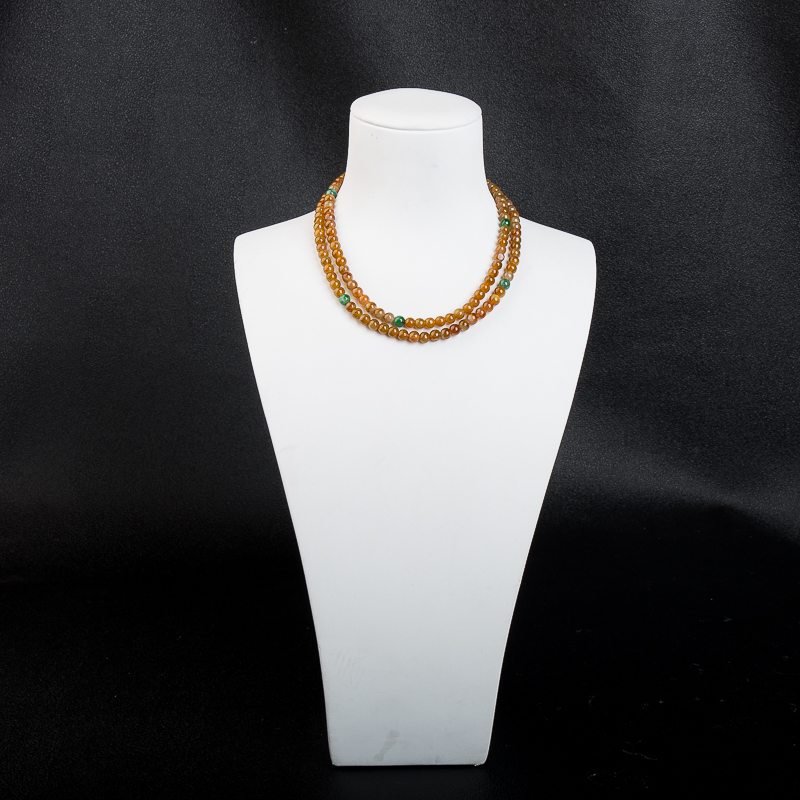 缅甸天然糯种黄翡多圈链串-红掌柜