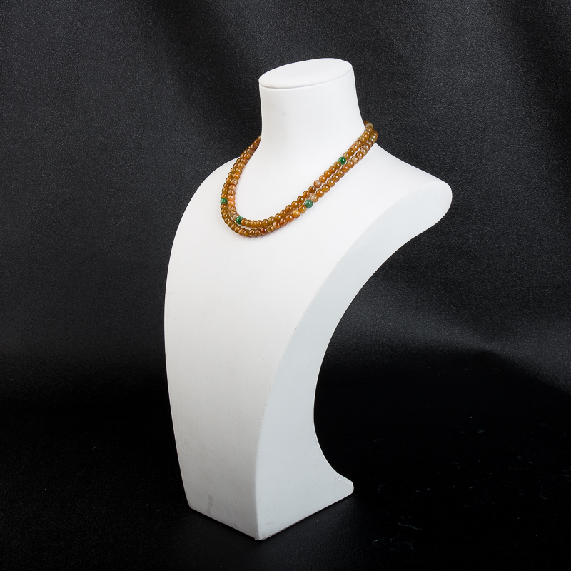 天然糯种黄翡多圈链串-红掌柜