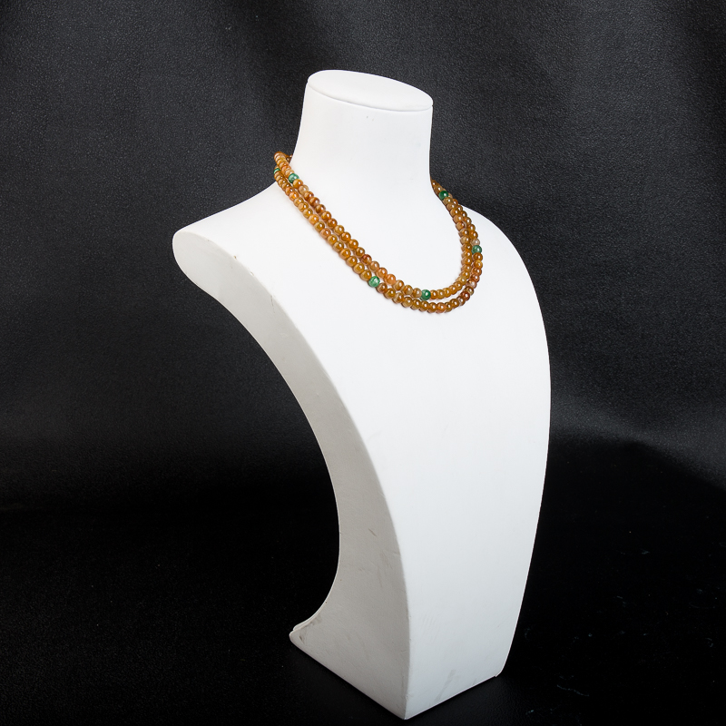 缅甸糯种黄翡多圈链串-红掌柜