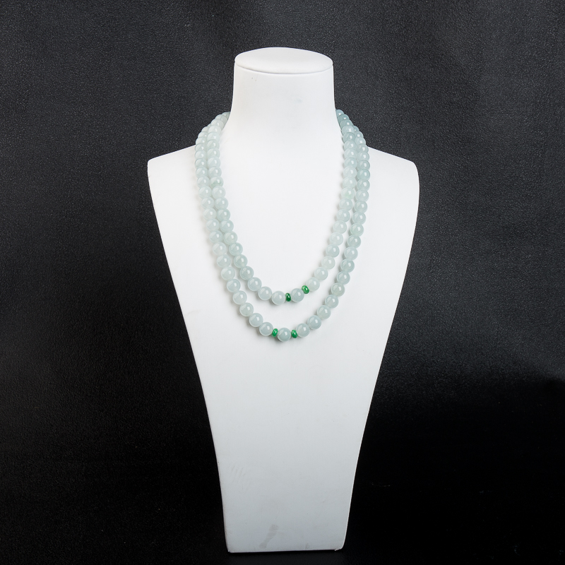 缅甸天然糯种翡翠多圈链串-红掌柜