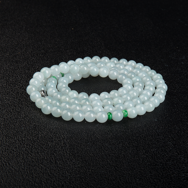 糯种翡翠多圈链串-红掌柜