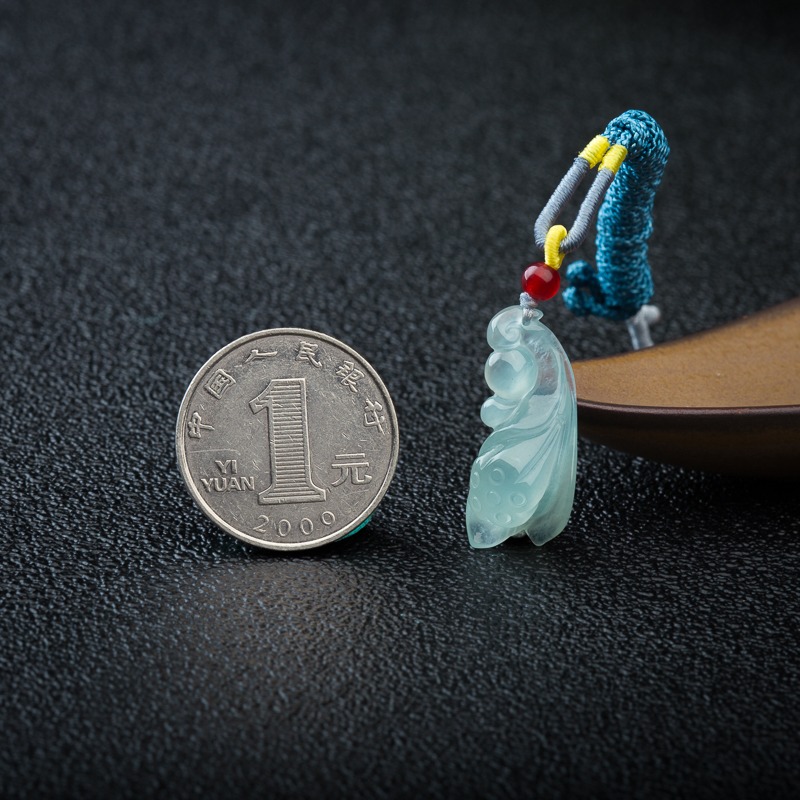 糯冰种翡翠吊坠-红掌柜