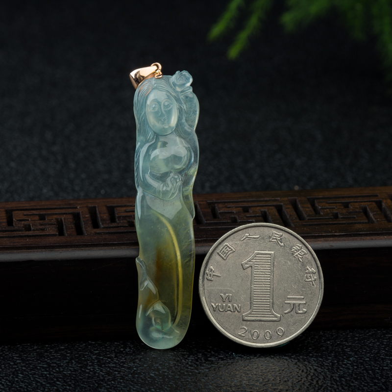 冰种黄翡吊坠-红掌柜