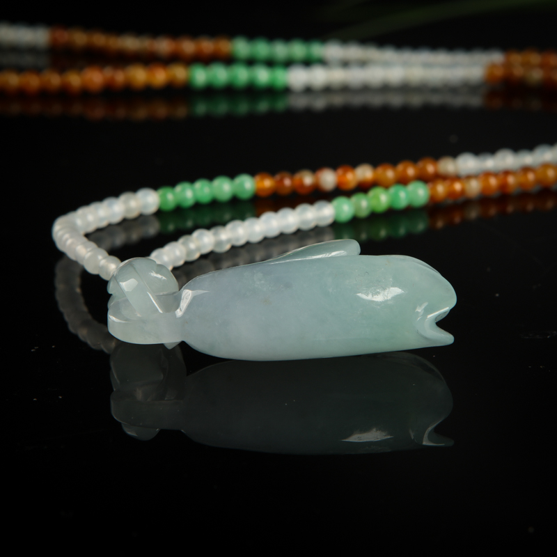 糯种翡翠玉兰花吊坠-红掌柜