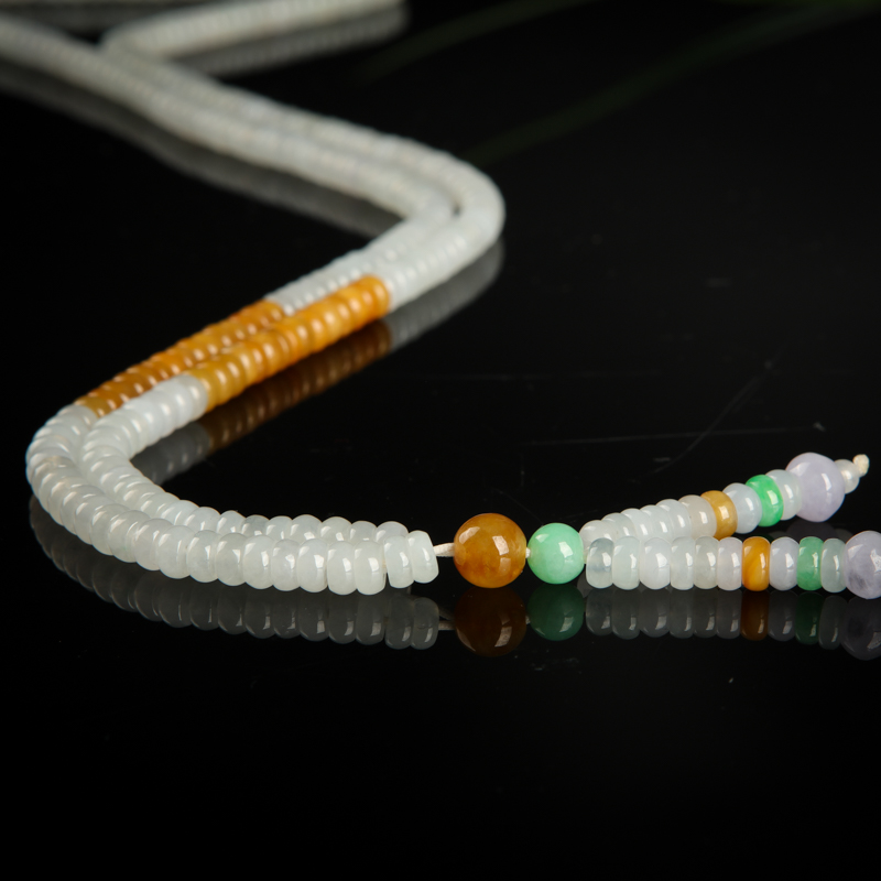 天然翡翠算盘珠项链-红掌柜