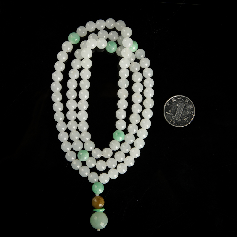 糯种白色翡翠项链-红掌柜