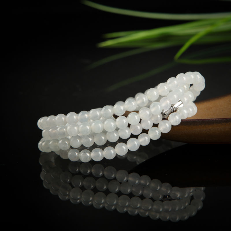 天然白色翡翠项链-红掌柜