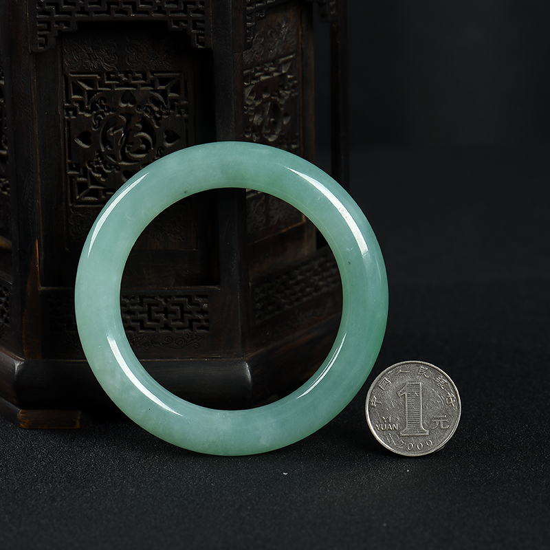缅甸翡翠圆镯-红掌柜