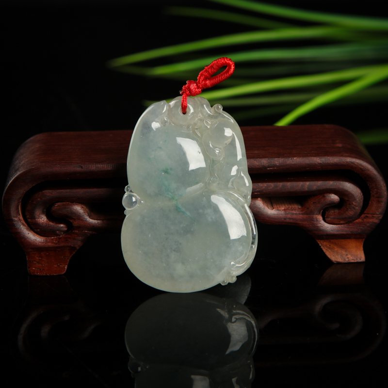 飘花翡翠福禄吊坠-红掌柜