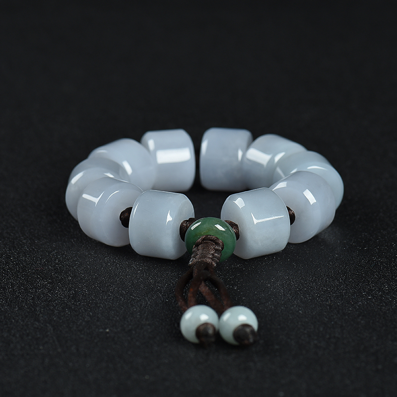 糯种翡翠单圈手串-红掌柜