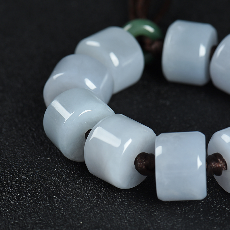 缅甸翡翠单圈手串-红掌柜