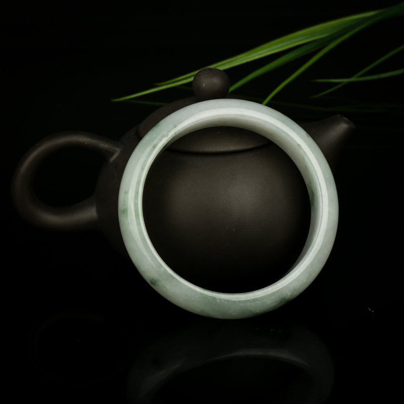 56mm豆种翡翠手镯-红掌柜