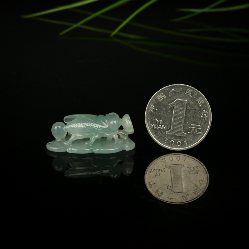 天然缅甸翡翠一鸣惊人吊坠-红掌柜