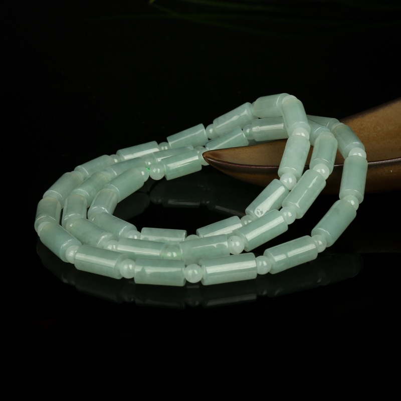 糯冰种翡翠多圈手串-红掌柜