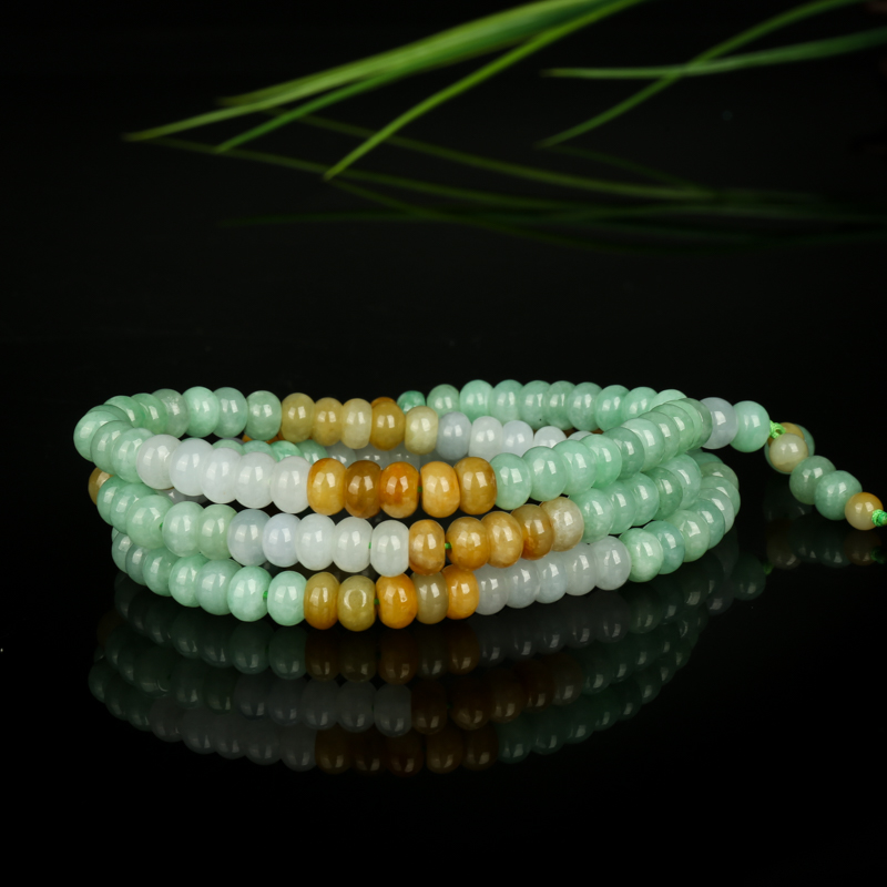 糯种天然翡翠手串-红掌柜