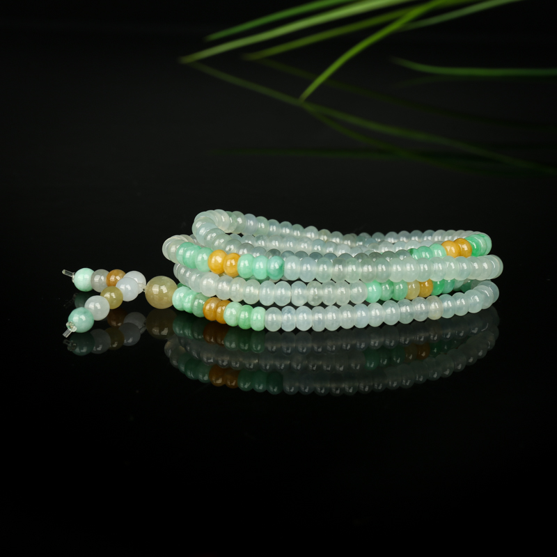 天然翡翠算盘珠项链-红掌柜