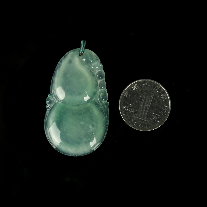 天然浅绿翡翠福禄吊坠-红掌柜