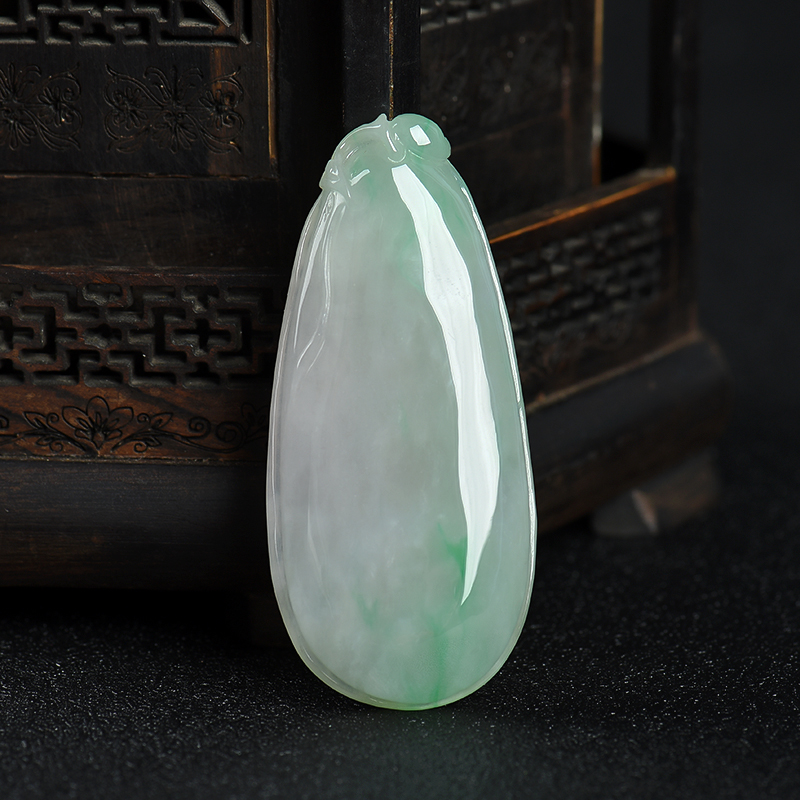 缅甸翡翠福瓜吊坠-红掌柜