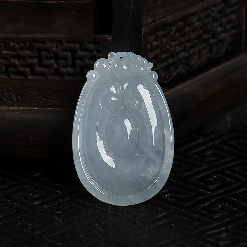 翡翠福贝吊坠-红掌柜