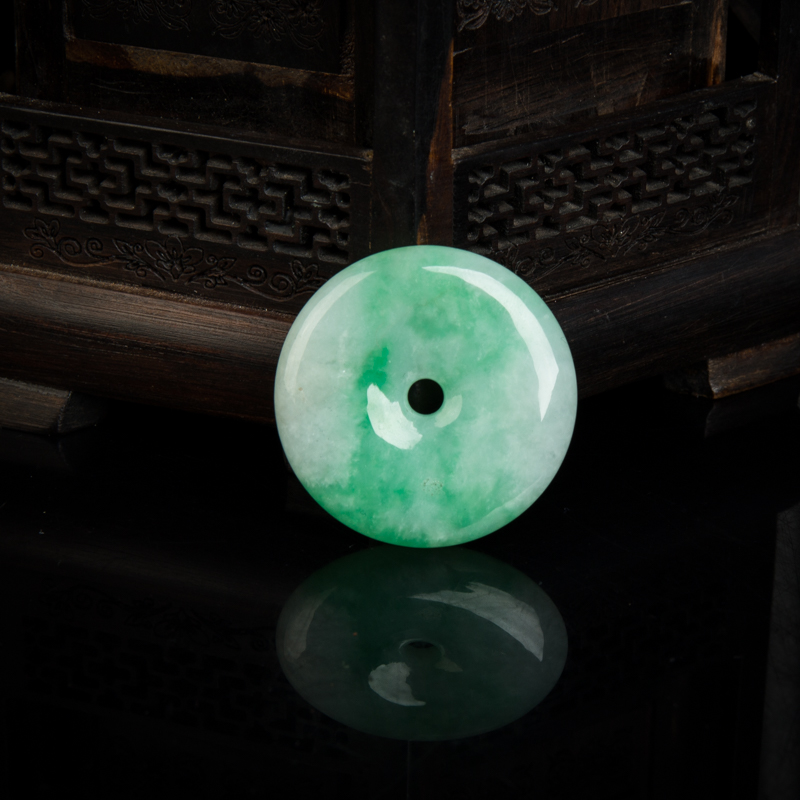 翡翠平安扣吊坠-红掌柜