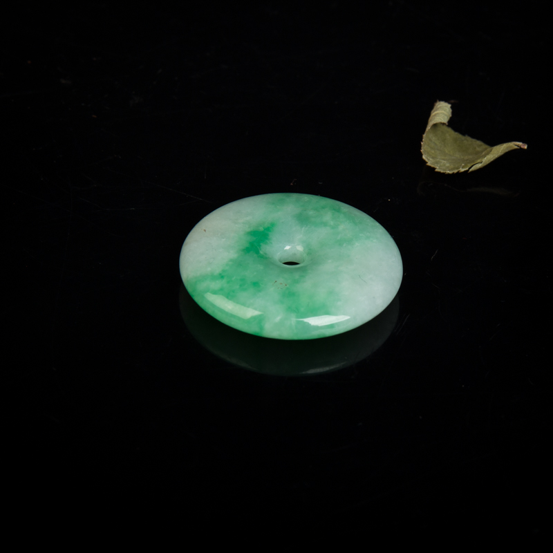 天然翡翠平安扣吊坠-红掌柜